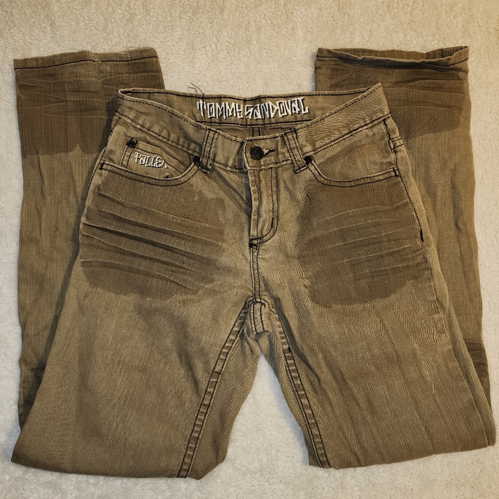 Olive Dostressed Jeans